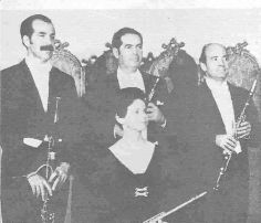 BSO woodwind section quartet: Doriot Anthony Dwyer, Sherman Walt, Ralph Gomberg, Harold Wright